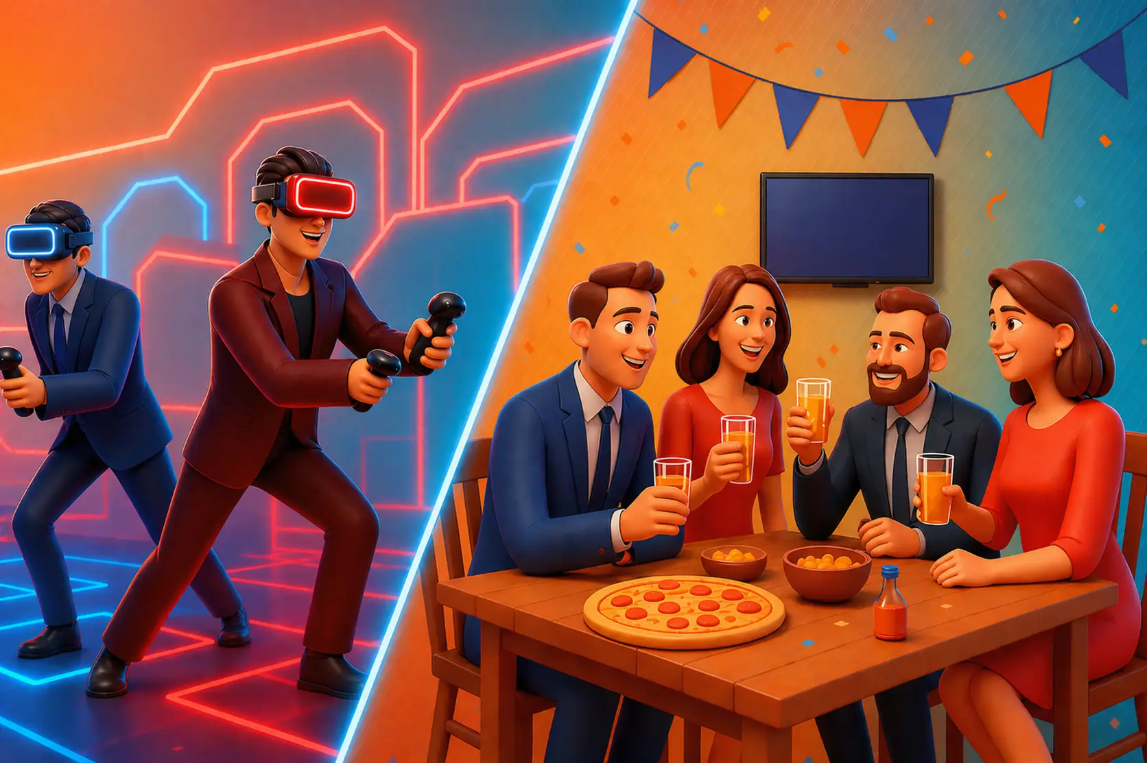 Командная VR игра 1 час + 1 час чайная